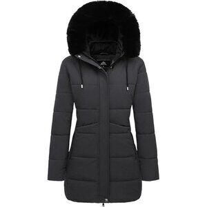 Women's Winter Puffer Coat Jacket Waterproof Charcoal
